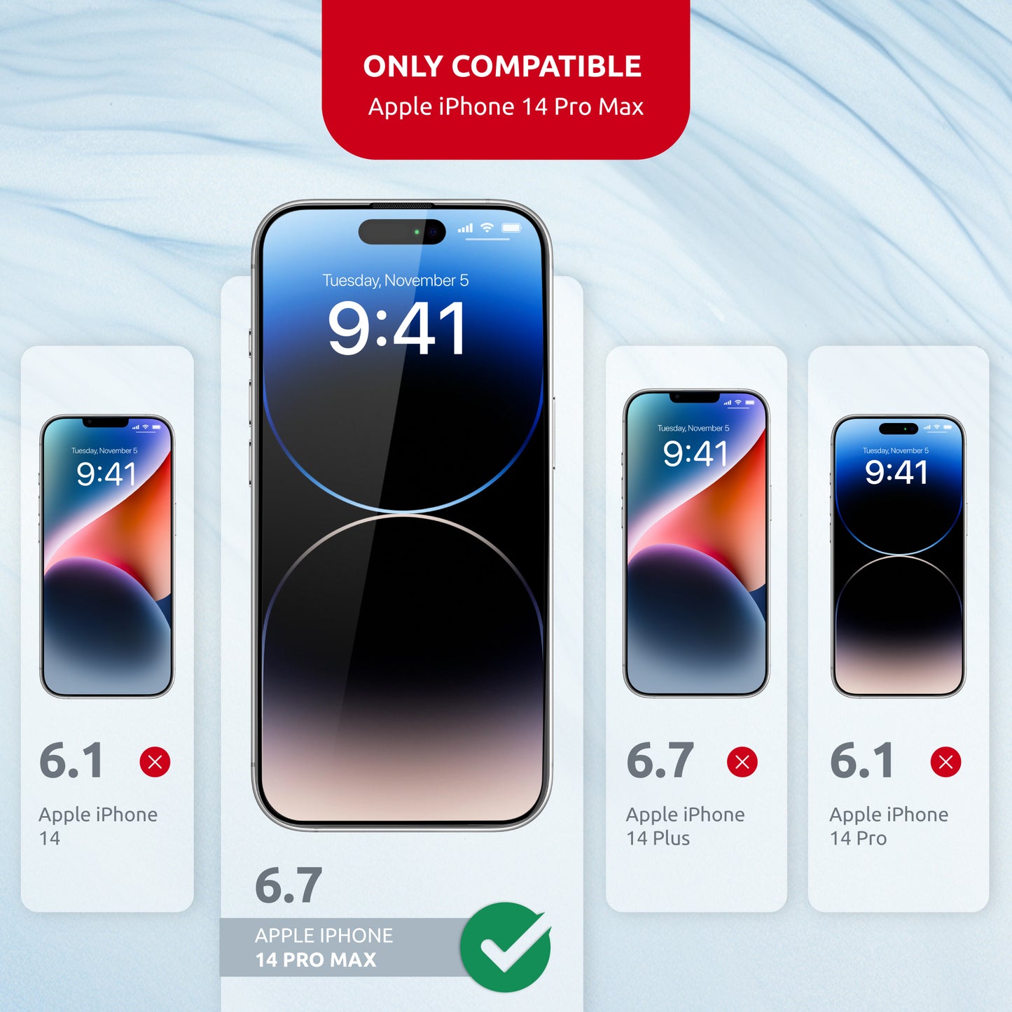 For IPHONE 14 PRO MAX Intaleo MagicGlass (2 pcs) Easy Install
