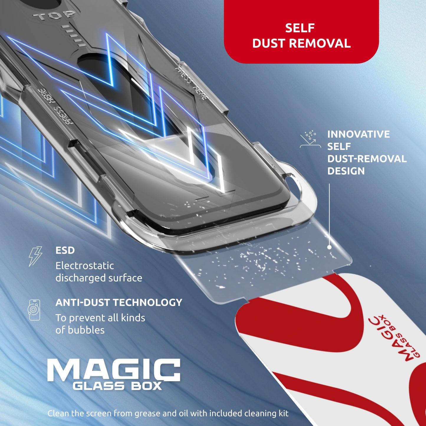 For IPHONE 14 PRO MAX Intaleo MagicGlass (2 pcs) Easy Install