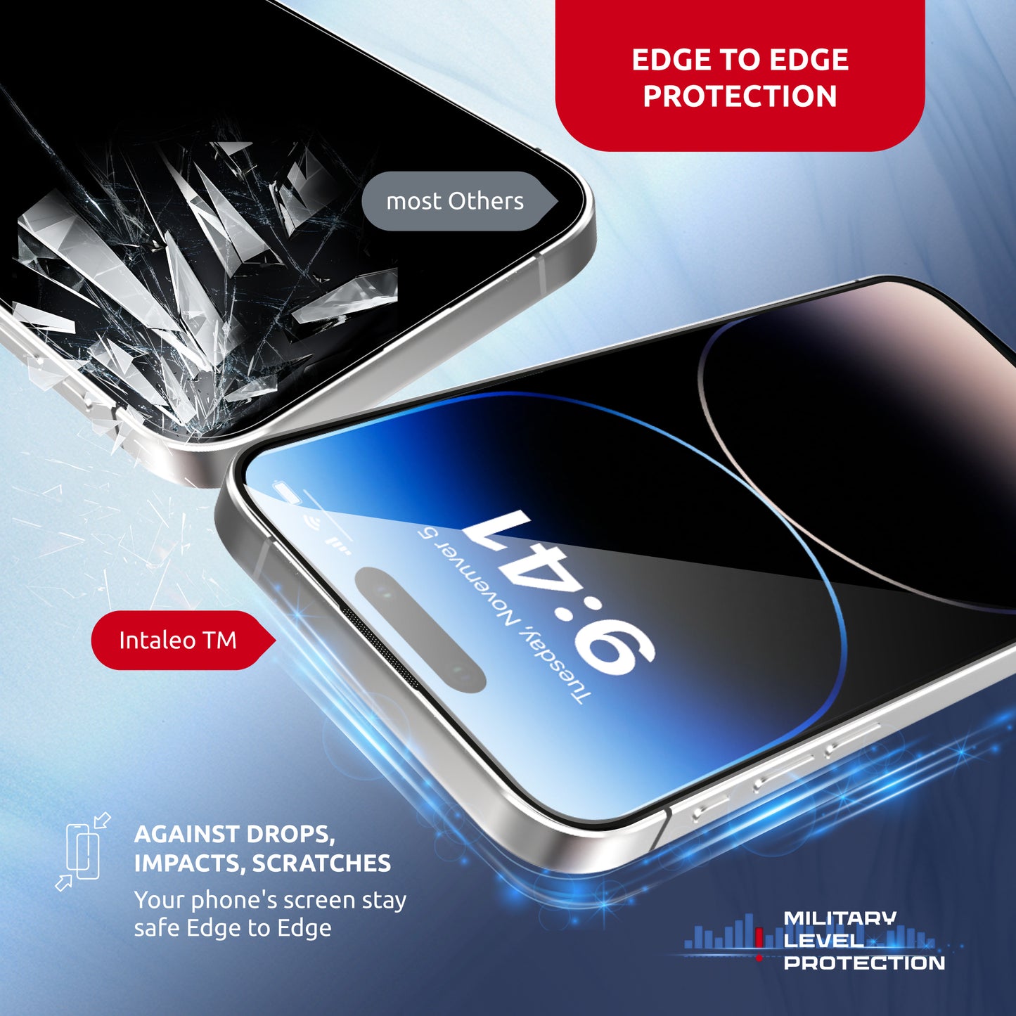 For IPHONE 14 PRO MAX Intaleo MagicGlass (2 pcs) Easy Install