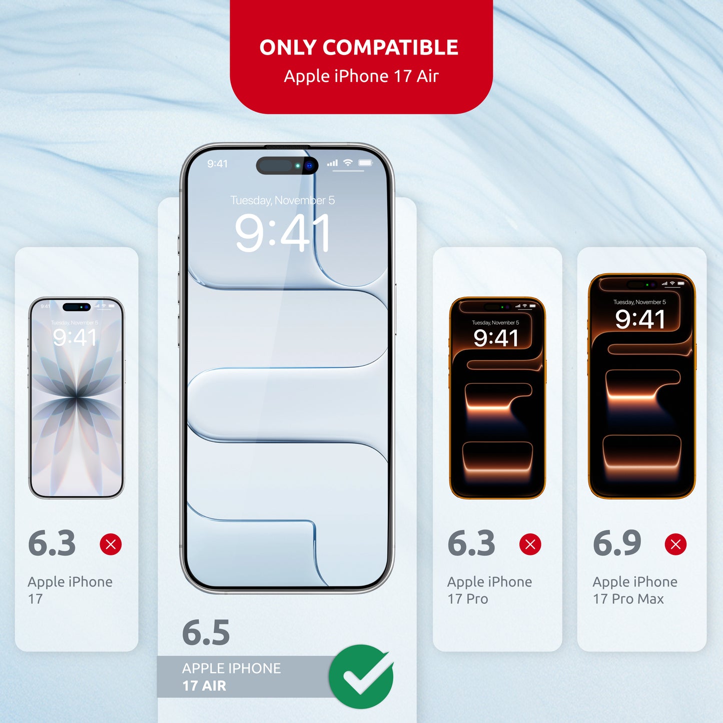 For IPHONE 17 AIR Intaleo MagicGlass (2 pcs) Easy Install